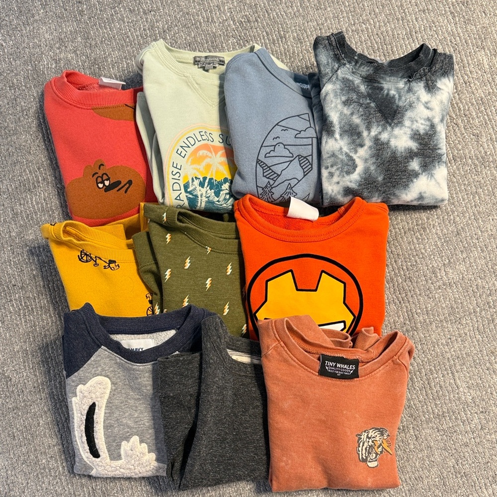 Lot of multi brand size 4T sweatshirts
